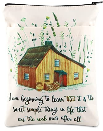 BWWKTOP Little House Buchhülle Laura Fans Geschenke I Am Beginning to Learn That It is The Sweet Simple Things In Life That Are The End Ones After All Little House Buchschoner (I am