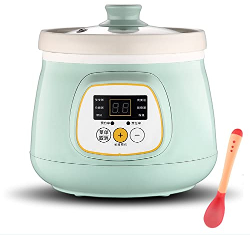 Pentola, pentola a cottura lenta digitale Pentola per stufato con rivestimento in ceramica da 1,5 l, fornello elettrico intelligente per uso domestico Multicooker con funzione di p