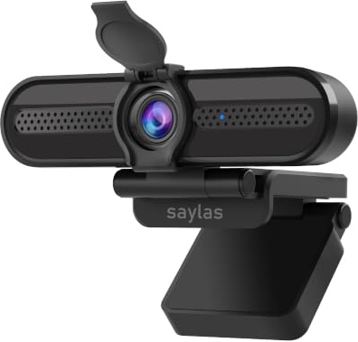 Cámara web 2K, cámara de transmisión FHD con 2K/30fps, 1080P/60fps, enfoque automático, micrófonos duales con cancelación de ruido, cubierta de privacidad y trípode, para