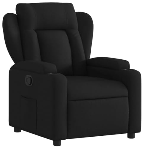 vidaXL Reclinerfåtölj svart tyg, liggfåtölj, fåtölj, justerbar fåtölj, liggfåtöljer, fåtöljer, justerbara fåtöljer, lutningsbar fåtölj