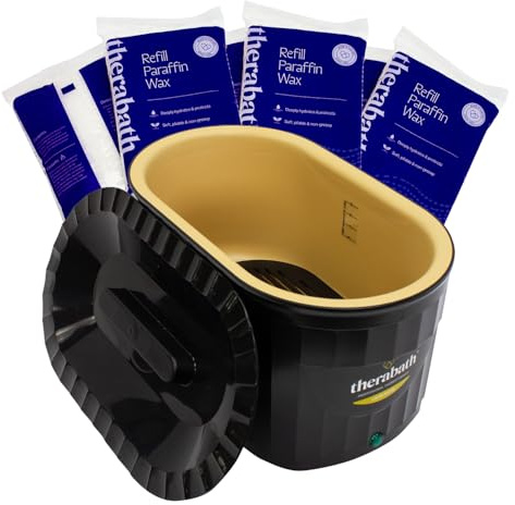 Therabath Professional Thermotherapy TB6 Paraffin Wax Bath - Limited Edition Black & Gold Bath - Helps Relieve Arthritis & Muscle Stiffness - for Hands, Feet, & Body - Made in USA - 6 lb. ScentFree