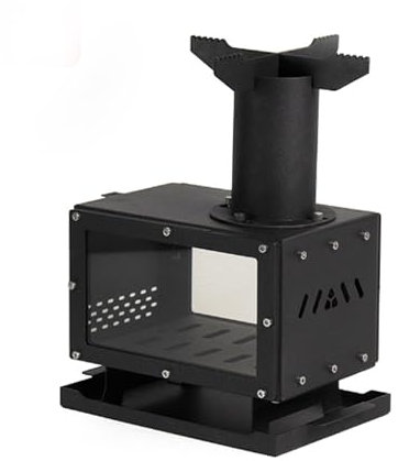Estufa de Leña Camping Estufa de Leña Plegable Multifuncional Chimenea Portátil sin Humo para Transportar Fácilmente, Ideal para Cocinar y Calentar
