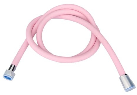 1PC Duschschlauch verdickt explosionsgeschützte Silikon Warmwasser Regen Duschrohr Gewinde G1/2'(Pink)