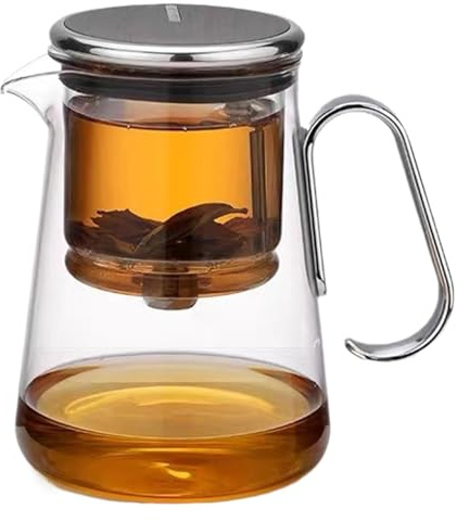 Infuseur à thé, théière à infuseur à thé en vrac avec passoire - Bouilloire magnétique en verre avec filtre | Machine à thé ornementale élégante avec poignée pour thé et feuilles en vrac