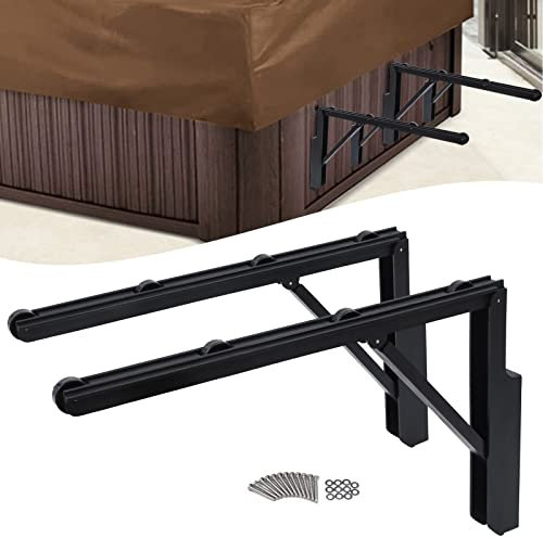 Coverlifter - Sollevatore di copertura per vasca idromassaggio, supporto sollevatore, coperchio sollevatore, copertura spa, dispositivo di sollevamento, 2 pezzi, portata massima 35 kg