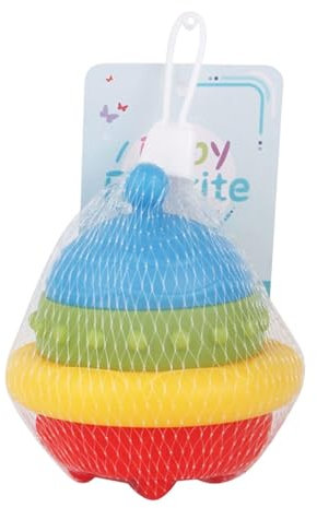 Juguetes Apilables Para Bebés, Pilas De Círculos, Juguete de PVC de goma con círculos apilables y anidados de arcoíris, Apilamiento del juguete del bebé de la forma del platillo volante de los a