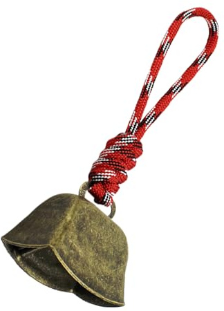 Nudorpn Cow Bell per il pascolo, Campanello di jamming di pecore | Buone di in rame rustiche con suono chiaro e cordino,Decorazioni retrò per il bestiame di agnello