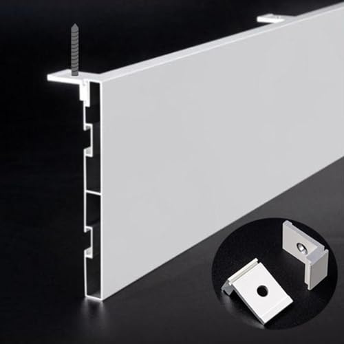 Generisch 5-Zoll-Fenstervorhang-Lambda-Panel, Deckenmontage-Vorhangschienen-Rollo für Wohnzimmer/Balkon/Büro, dekorative Querbehang-Box ohne Schiene - 6 m (25 Fuß)
