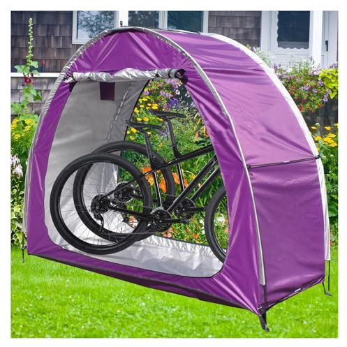 Fxiaobin 2 PCS Box Biciclette può Essere Giuntato Box Biciclette da Esterno Proteggi da Vento,Pioggia,Neve,Polvere Casette da Giardino Box Moto per Esterno,Purple