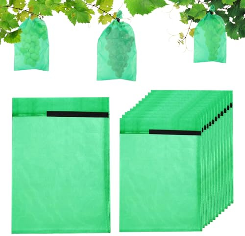 100 Pezzi Sacchetto di Protezione Dell'uva, Sacchetti Protezione Frutta, Sacchetti Rete Frutta, Sacchetti di Protezione per Frutta da Giardino Tengono Lontani Moscerini Vespe e Uccelli