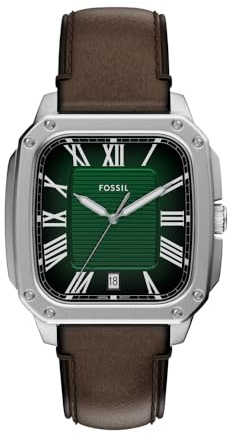 Fossil Crosby Herren 42MM Silberfarbene Edelstahluhr, FS6150