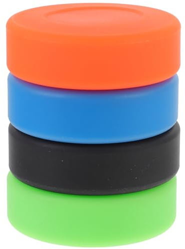 Toyvian 4 Stück Eishockey Pucks PVC Übungspucks mit Einstellbarer Härte Outdoor Zubehör für Roller Eishockey Training Glatten Flächen für Jugendliche und Erwachsene