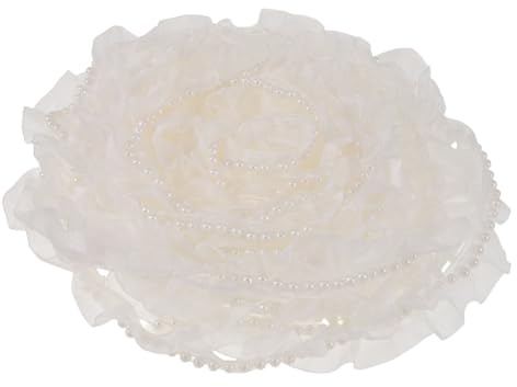 Homoyoyo Nastro di Pizzo Bianco Perline 10 Yard Rifinitura in Pizzo All'uncinetto Ricamato per Cucito Creativo Decorazione Versatile per Abiti da Sposa, Scrapbooking e Artigianato Fai da