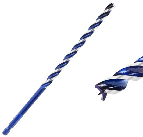 Wood Drill Bits, 6mm x 230mm Long Drill Bit for Wood Carbon Steel Quick Change Hex Shank Wood Drill Bit for Woodworking, Softwood and Plastic
