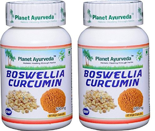 Planet Ayurveda Boswellia Curcumin - 2 Bottles (Each 60 Capsules, 500mg) in USA