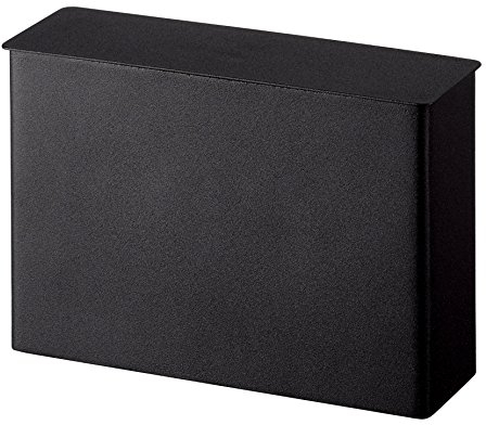 Yamazaki 3817-P Contenedor de almacenamiento de cocina para el hogar, acero, estuche para filtro de café, negro