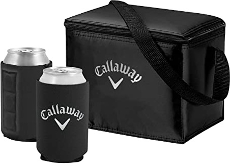 Callaway mjuk kylväska presentset med magnetiska koozies, svart