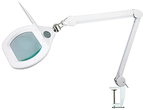 Multirex Lampe loupe LED Regard Plus 3 dioptries, lentille Verre 175 x 128 mm, 84 LED 6500 K 1430 LM, Bras articulés 2 x 400 mm pour Bijouterie modélisme esthétique Tatouage