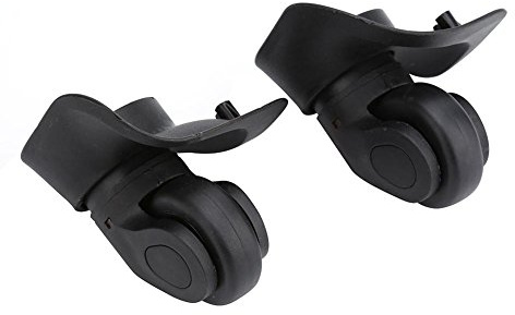 Gepäck Koffer Ersatz Wheels, Schwarzer Kunststoffkoffer Gepäck Lenkrolle Ersatz (2 Stücke)
