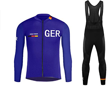 UGLY FROG Radteam Radtrikot Anzug Herren Winter Sport & Freizeit MTB Fahrradbekleidung Largarm Hemd Polyester Radsport Männer Hose Set