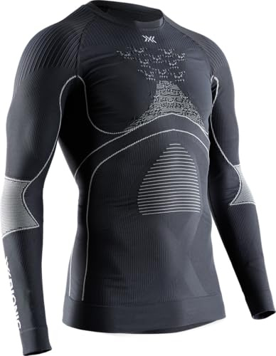 X-Bionic Energy Accumulator 4.0 Round Neck Long Sleeves, Strato Base Camicia Funzionale Uomo, Grigio (Charcoal/Pearl Grey), L