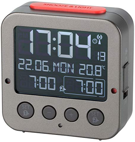 TFA Dostmann 60.2528 Bingo Réveil radio Anthracite négatif