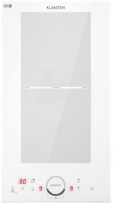 Klarstein Induktionskochfeld, Glaskeramik Kochfeld, Induktionskochfeld mit 2 Platten, Einbau-Kochfeld mit Touch-Display, Digitalanzeige und Timer-Funktion, Schnelles Aufheizen, 3500 Watt