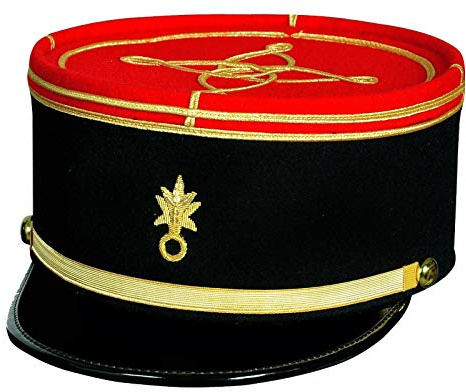 Kepi militar francés, gorra bordada del ejército de Francia, sombrero bordado de pico oficial