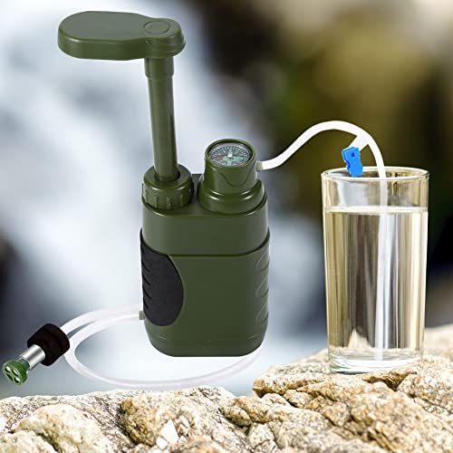Filtre à eau d'extérieur - 5000 l - Portable - Pour le camping - Pour la randonnée, les voyages - Prêt à l'emploi