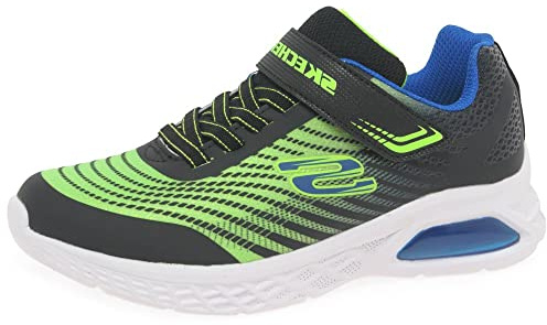 Skechers 403930L BBLM, Tofflor, Svart Synthetic/Lime Textile/Blue Trim, Svart syntetisk limtextil blå trim, 28 EU