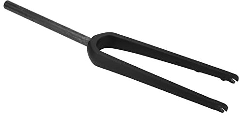 RiToEasysports Fahrrad-Vorderradgabel, Carbon-Faser-Schnellspanner-Fahrradgabel für Offroad-Rennräder (Schwarz matt)