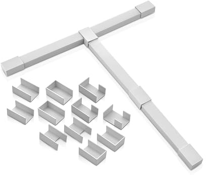 Lion Electric Goulotte autocollante blanche 16 x 16 mm | 4 x 1 m avec connecteurs – Goulotte de câbles pour cacher les câbles – Cache-câbles avec ruban adhésif en mousse pour bureau, mur, sol