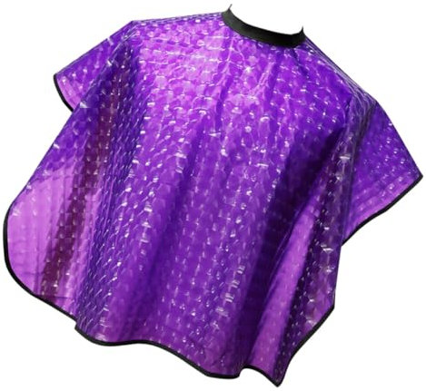 minkissy Capa corta para salón de belleza, capa de caliente, de lejía, delantal de maquillaje, de peluquería, de color de cabello, de belleza, de coloración del