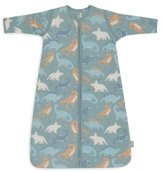 Jollein Schlafsack Baby - Roarsome - 110 cm - Baumwolle - 2.0 bis 3.0 TOG - Abnehmbare Ärmel - Oeko-TEX Zertifiziert - Baby Schlafsack - Dino Print