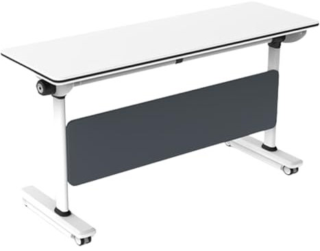 YVYKFZD Klappbarer Besprechungstisch, mobiler Konferenztisch mit Rollen, rollbarer Schreibtisch Klapptisch mit Klappplatte, tragbarer Seminar Meetingtisch Mehrzwecktisch(1PCS,55.1x15.7x29.5)