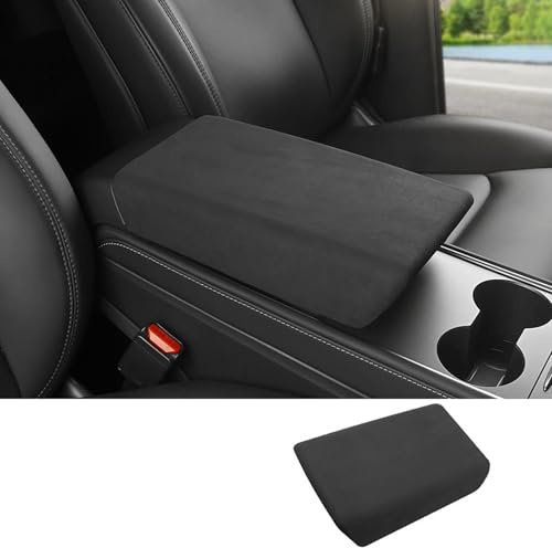 NEWFUN Housse d'accoudoir Central pour Tesla Model 3/Y, Accoudoir Protection pour Tesla Model 3 /Y, Console Centrale Accoudoir Couverture Pour Tesla 2016-2024, Accessoires Décoratifs (Noir)