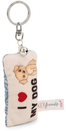 NICI Mini cojín de Peluche I Herz my dog 8cm con campana