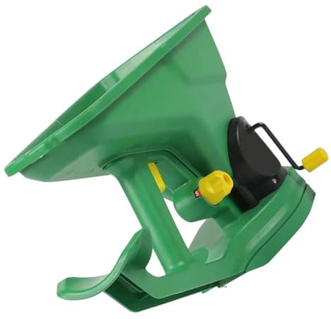 CAXUSD Handheld Seed Spreader and Fertilizer Spreader for Gardening and Lawns, Portable Plastic Hand Crank Seeder, Small Green Broadcast Seeder for Garden Planting and Farm Use