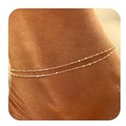 Ritach Gold Anklets for Women - Ankle Bracelets for Women Gold Anklets for Women Waterproof Dot Chain Anklet Beach Stuff Summer Beach Jewelry Gifts
