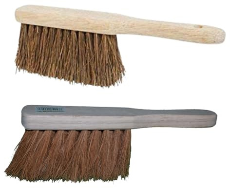 HOMESHOPA 11.5 Inch Soft Coco and Stiff Bass Hand Brush, Heavy Duty Varnished Wooden Handle Scrubbing Brush for Indoor Outdoor, Garden, Garage & Workshop Cleaning