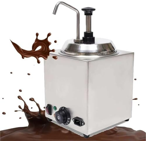 2.5L Cheese Warmer, Stainless Steel Popcorn Butter Dispenser, Commercial 30~110°C Adjustable, Single Head Cheese Heating Machine, For Cheese, Butter, Chocolate, Caramel