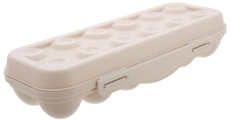 CLISPEED Huevera Apilable con Tapa y Cierre Seguro Contenedor de Plástico Resistente para Almacenamiento de Huevos Nevera Organizador Práctico para Cocina y Refrigerador Reutilizable
