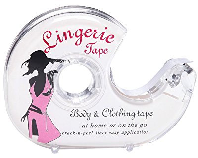 Aogolouk Nastro adesivo a doppia faccia nastro segreto sicuro per vestito da vestito da corpo 9.8ft/rotolo