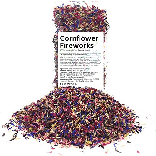 Petali Di Fiordaliso Ipnotizzanti Fireworks - Essiccati, Coltivati In Germania - Fiori Di Erbe Coltivati Naturalmente Per Lattughe Fatte In Casa, Miscele Di Tè, Sali Da Bagno E Regali