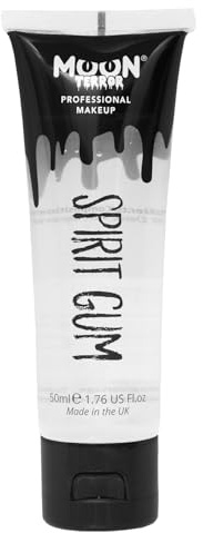 Pro FX Spirit Gum by Moon Terror | 50ml | SFX Make up for Halloween, Glue Adhesive Fix, Body Glue for Prosthetics Glitter Jewels Hair Wigs Special Effects Make up