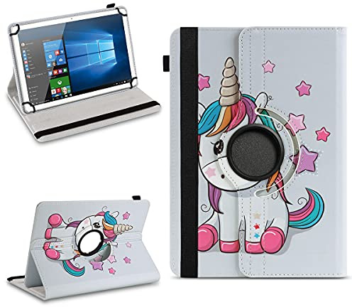 NAUC Robuste Universal Hülle 10 10.1 10.2 10.3 10.4 10.5 10.6 10.8 11 Zoll Tablet Schutzhülle Kunstleder Tasche Standfunktion extra 360° Drehbar