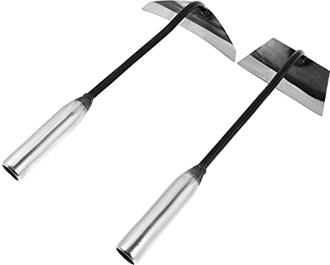 2pcs Portable Hoes Plowing Tools for Weeding and Cultivating for Gardening and Outdoor Use Includes Practical Hoes Trapezoidal Crescent