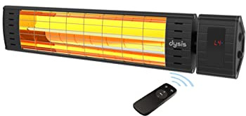 Dysis terrass infraröd värmestrålare med fjärrkontroll, 2 300 W, 4 värmenivåer, IP 65 damm- och regnsäker för inomhus- och utomhusbruk, takvärmare