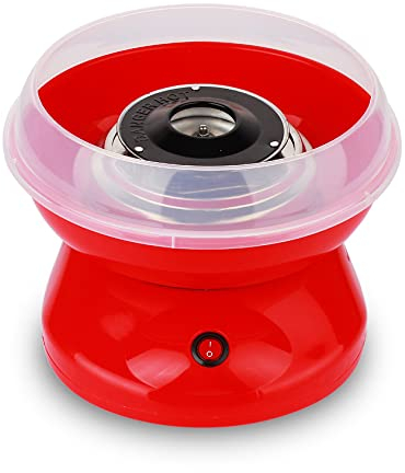 Máquina de algodón de caramelo, Premium Candy Floss Maker 500W Retro Machine Fairground Style Algodón Candy 25cm x 27cm (rojo)
