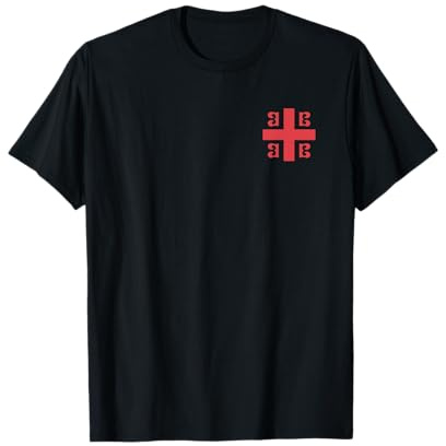 Serbisches Kreuz Flagge Wappen Serbien Orthodoxe Kirche T-Shirt